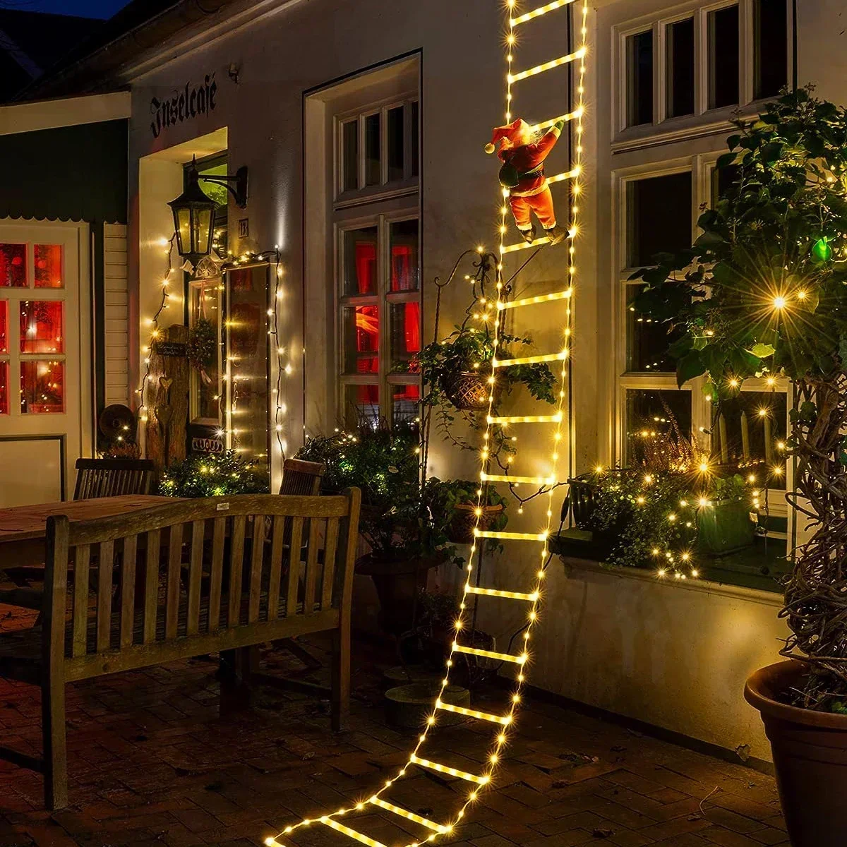 Home Decor Lighting Tree - LED-Leiter Licht für Weihnachts mann nach
