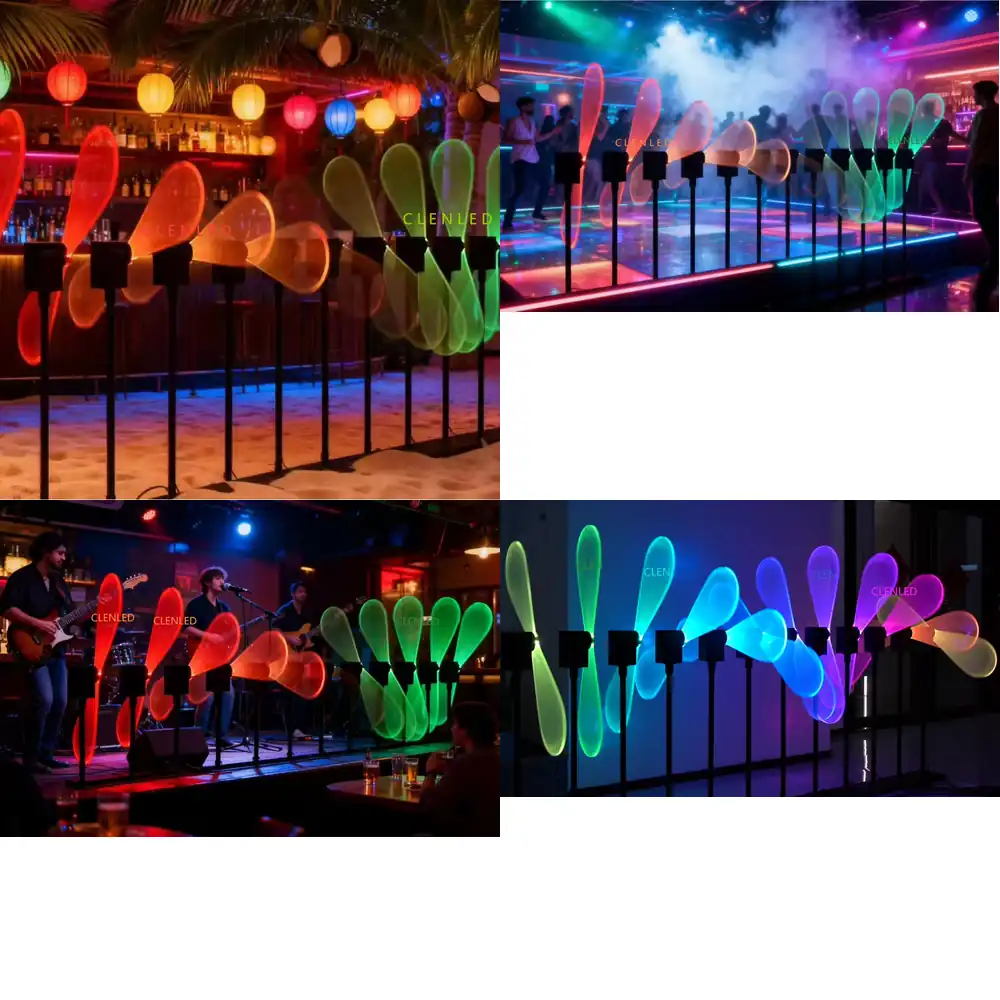 Decor Lighting Fans - 360-Grad-Rotation 24V RGB LED Pixel-Lüfter Disco-Röhrenleuchte