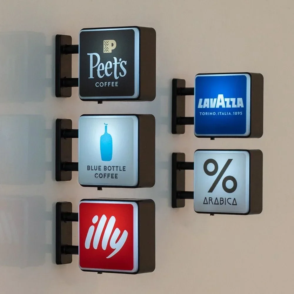 Lighting World Decor - Weltklasse Kaffeemarken Leuchtschild Kühlschrankmagnet Kaffeemaschinen-Deko Arabica