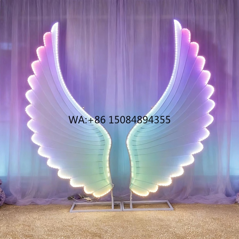 Lighting Decor Wedding - Leuchtende Engelsflügel Lichtrequisiten Farbige Fantasy LED-Flügel