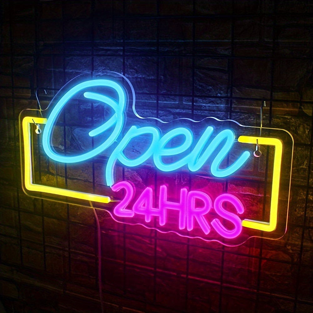 Decor Lighting Opening Hours - 24 Stunden geöffnet LED-Leucht reklamen Licht,