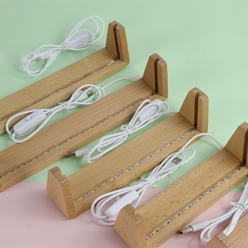Lighting Decoration Stand - 5/6/7/8/10 Zoll U-förmiger LED-Lichtsockel aus Holz,