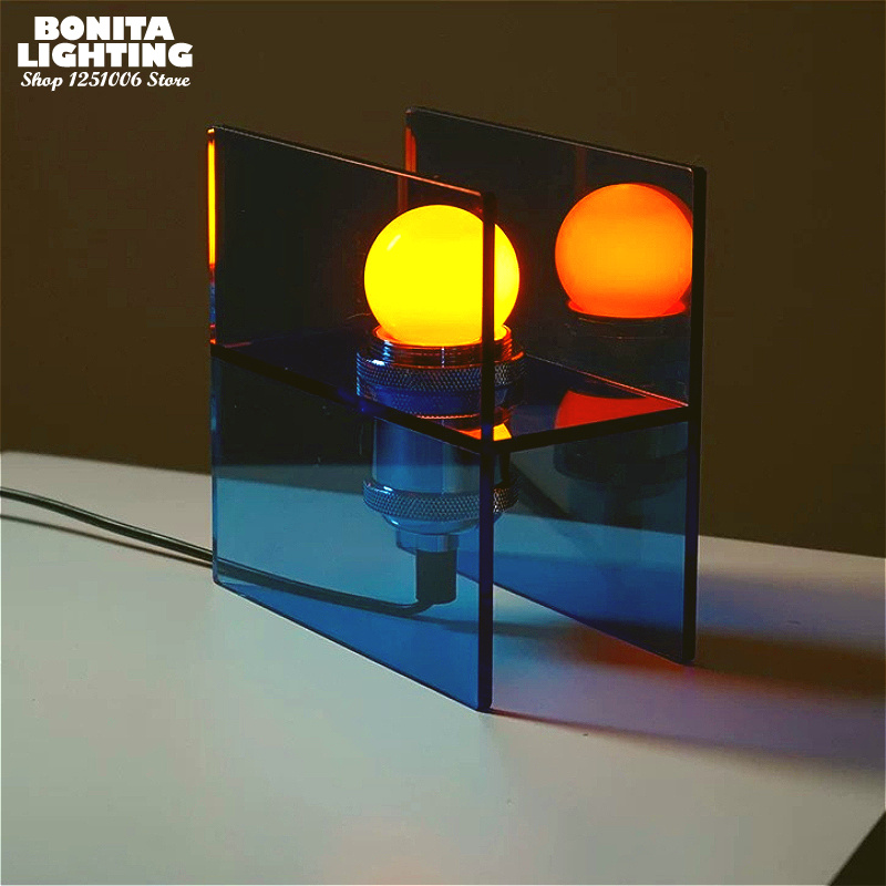 Lighting Decor Sunrise - Geometrische Acryl-Tischlampe Moderne Minimalistische Horizont-Ambientelampe Sonnenaufgang