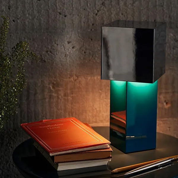 Geometric Lamp Shade - Wiederaufladbare geometrische Metall-Schreibtischlampe mit drehbarem Lampenschirm,