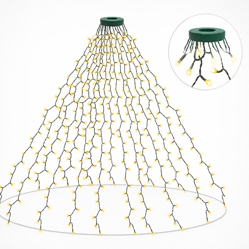 Lighting Decor Wedding - Wasserdichte USB-LED-Lichterkette, 8 Beleuchtungsmodi für Weihnachtsbaum,