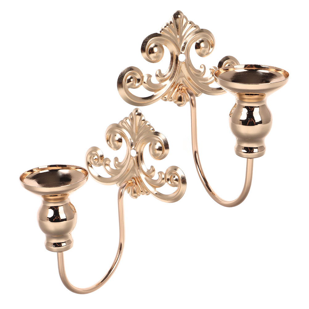 Lighting Metal Wall Decor - 2 Stück Elegante Vintage Metall-Wandleuchtenhalter Rustikale