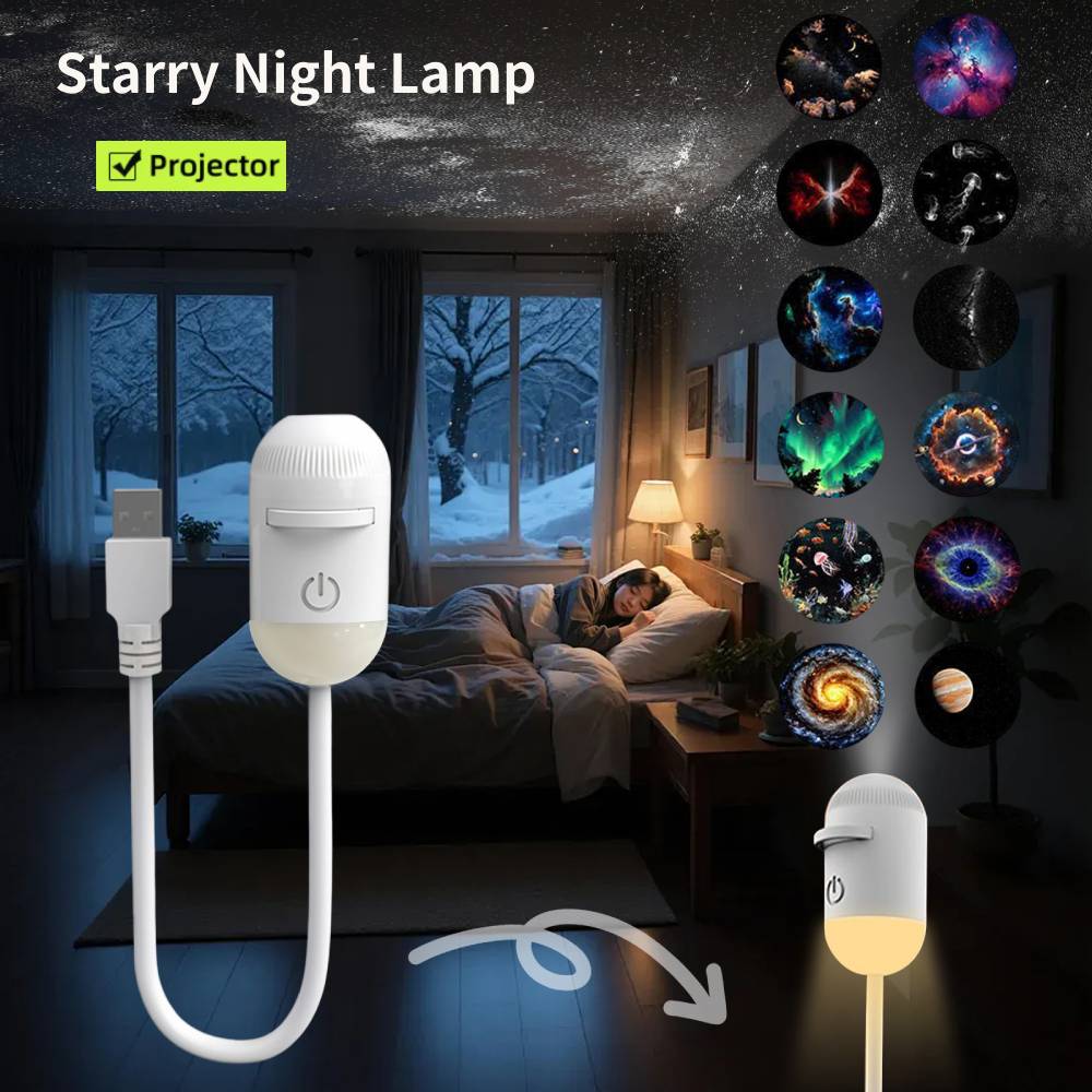 Lighting Decor Bedroom - Mini-Galaxie-Sternprojektor Nachtlicht Sternenhimmel Ambiente-Lampe USB Auto-Atmosphären-Projektor