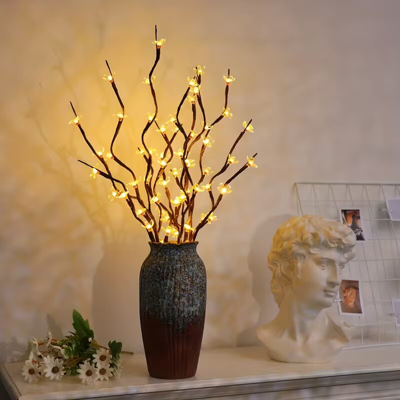 Home Decor Lighting Tree - 1/2 Stück 20LED Kirschblütenbaum-Zweiglichter für Innen-