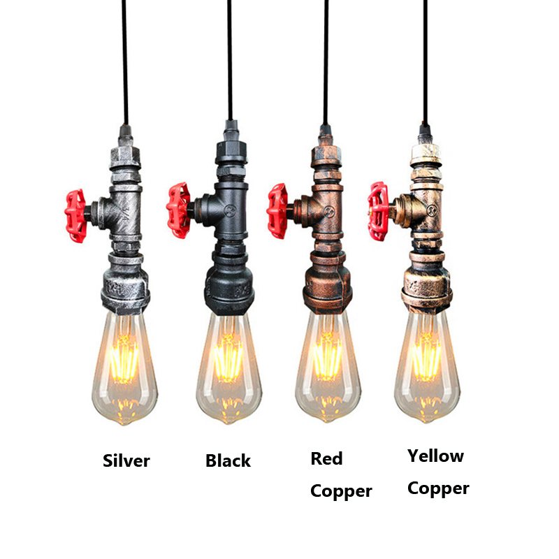 Lighting Home Decor Items - Retro Loft Industrie-Stil Wasserrohr-Pendelleuchte für Esszimmer,