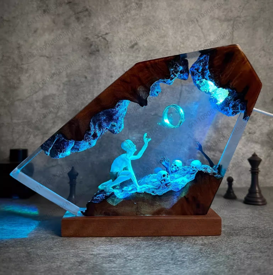 Lighting World Decor - Harz-Lampe Einzigartige Raumdekoration Geschenk-Ornament Raumdekoration Nachtlicht