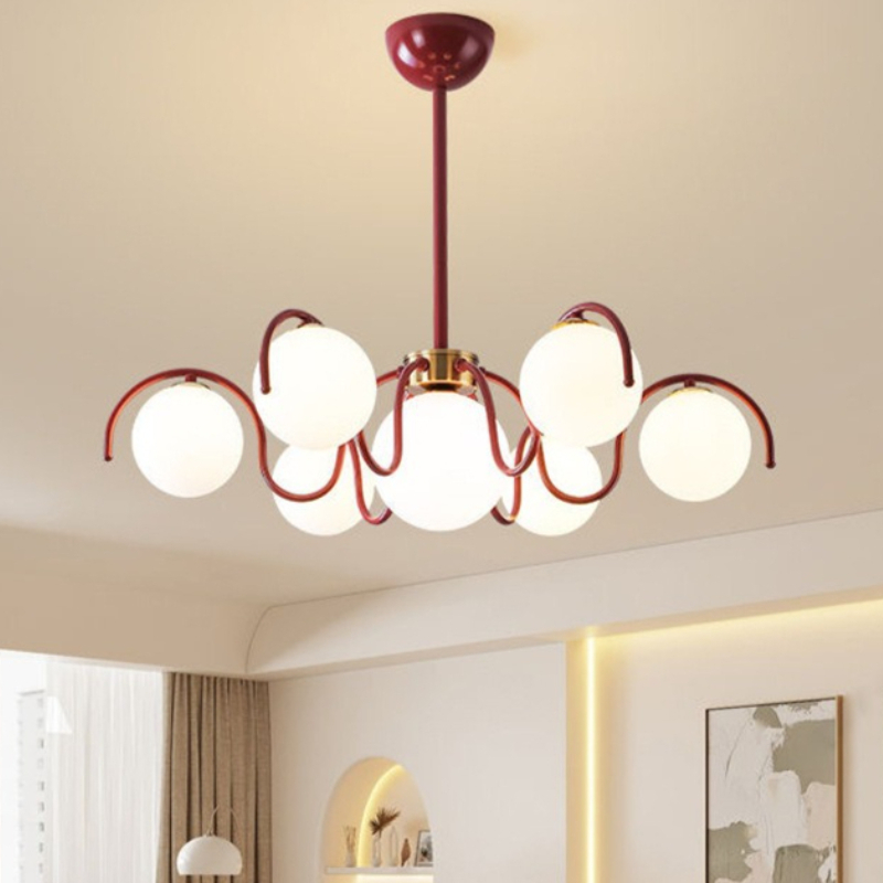 Lighting Home Decor Items - Moderne Kreative LED-Deckenleuchte Design Runde Glas-Hängeleuchte