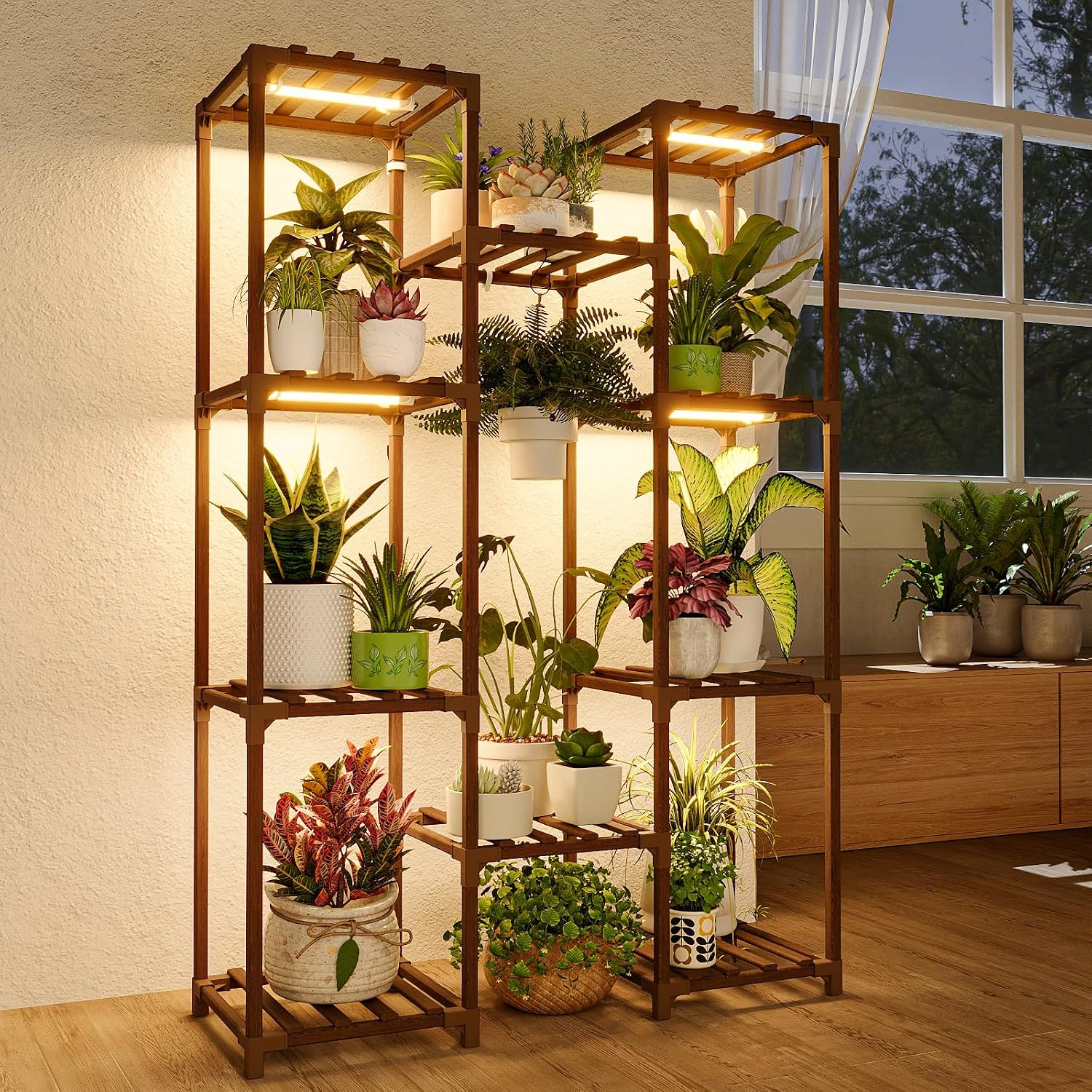 Lighting Decoration Stand - Pflanzenständer mit Wachstumsbeleuchtung, Pflanzenregal für Mehrere