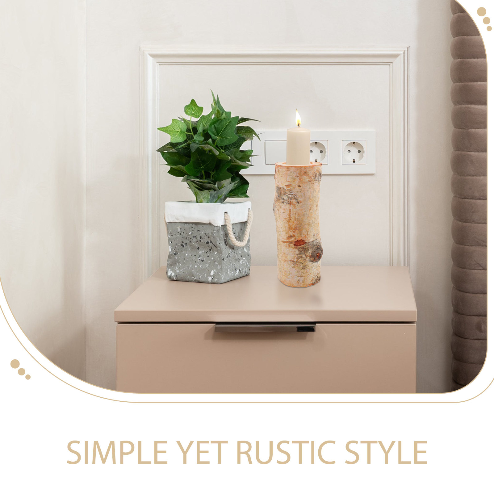 1 Set Rustikaler Holz-Teelicht – Lighting Decoration Stand Bewertung und Preis