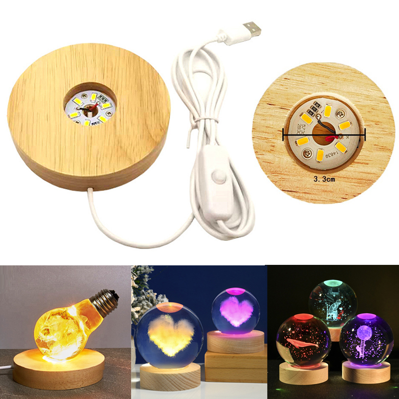 Harz Kunst Display Runde Holz  – Lighting Decoration Stand Bewertung und Preis