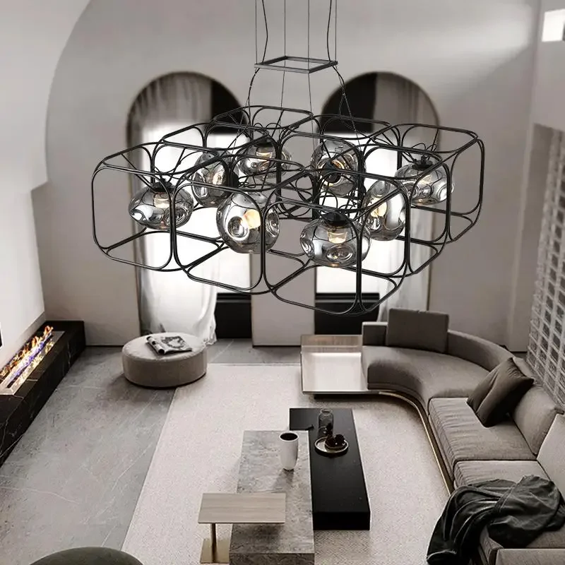 Retro-LED-Kronleuchter, schwar – Geometric Lamp Shade Bewertung und Preis