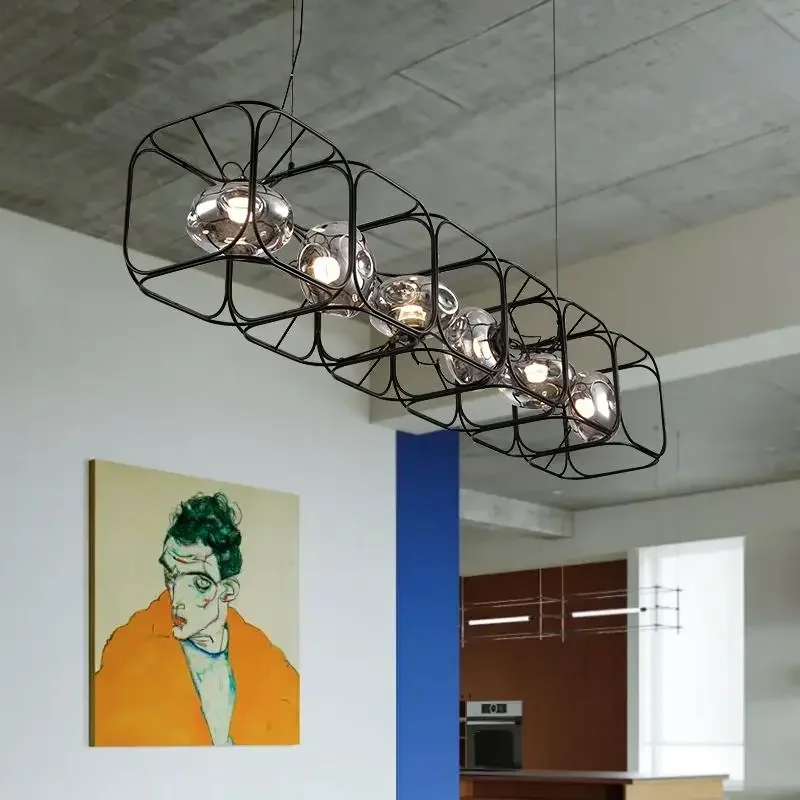 Retro-LED-Kronleuchter, schwar – Geometric Lamp Shade Bewertung und Preis
