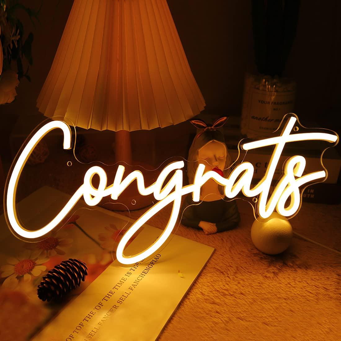 Glückwunsch-Neonschild USB Dim – Lighting Decor Wedding Bewertung und Preis