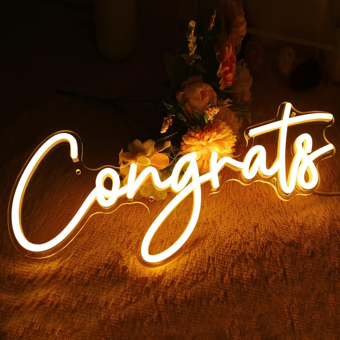 Glückwunsch-Neonschild USB Dim – Lighting Decor Wedding Bewertung und Preis