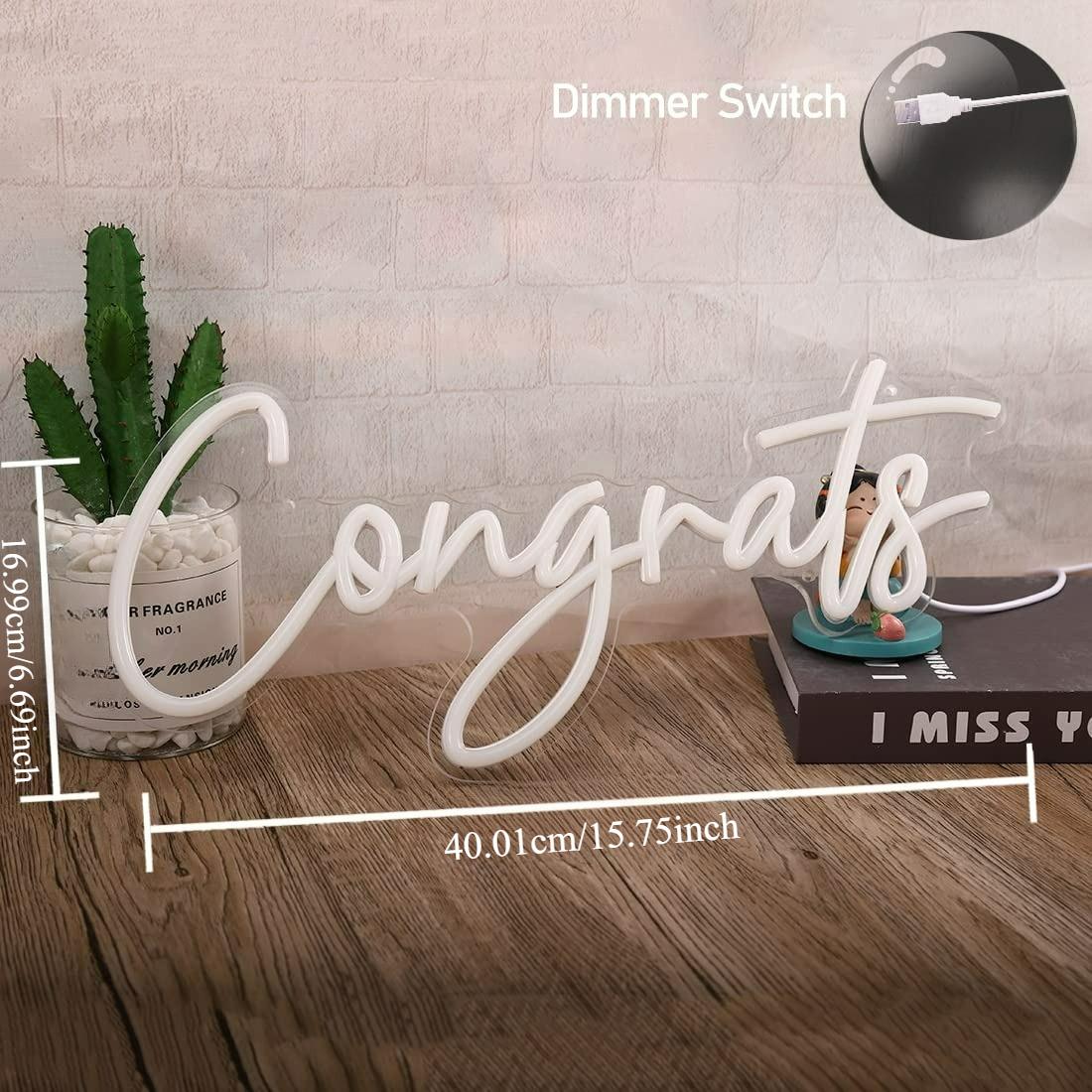 Glückwunsch-Neonschild USB Dim – Lighting Decor Wedding Bewertung und Preis