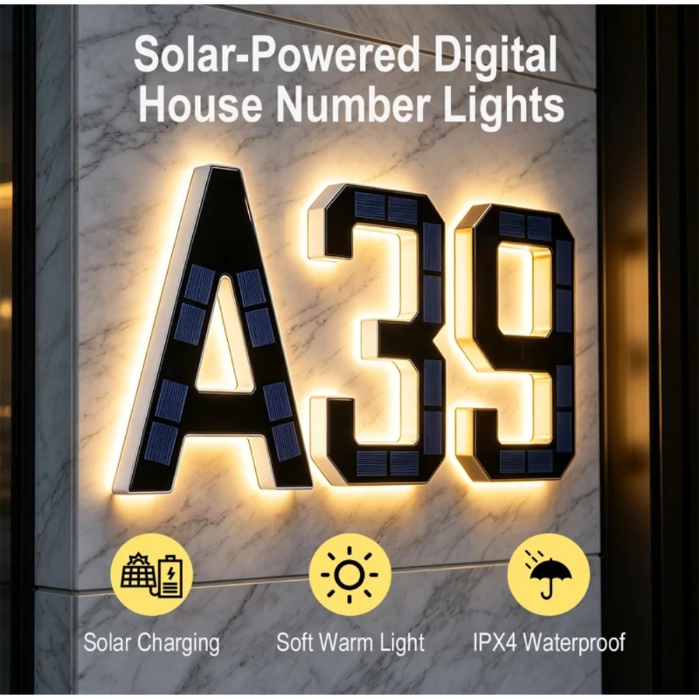 Solarbetriebene LED-Hausnummer – Decor Lighting Address Bewertung und Preis