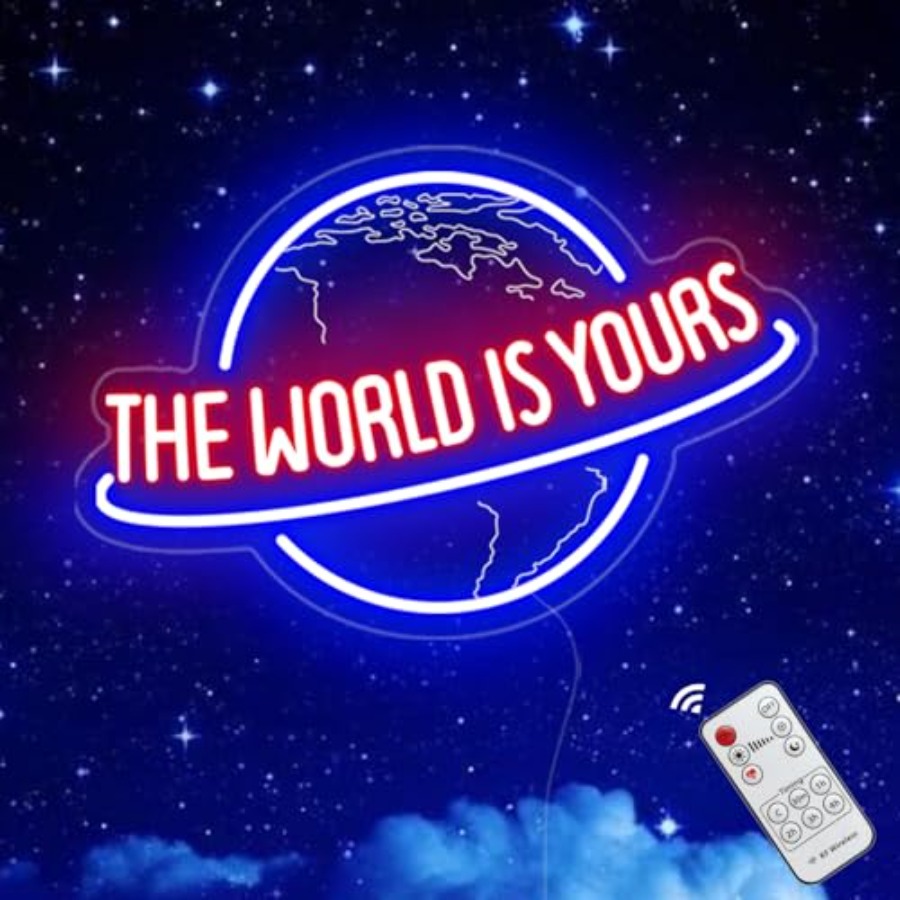 „The World Is Yours“ Neonschil – Lighting World Decor Bewertung und Preis