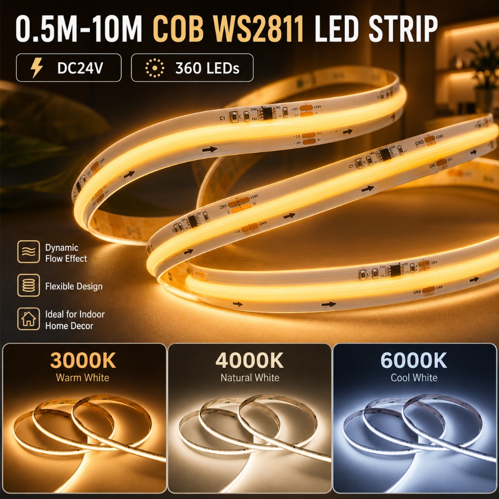 DC24V WS2811 COB LED-Streifen  – Decor Lighting Address Bewertung und Preis