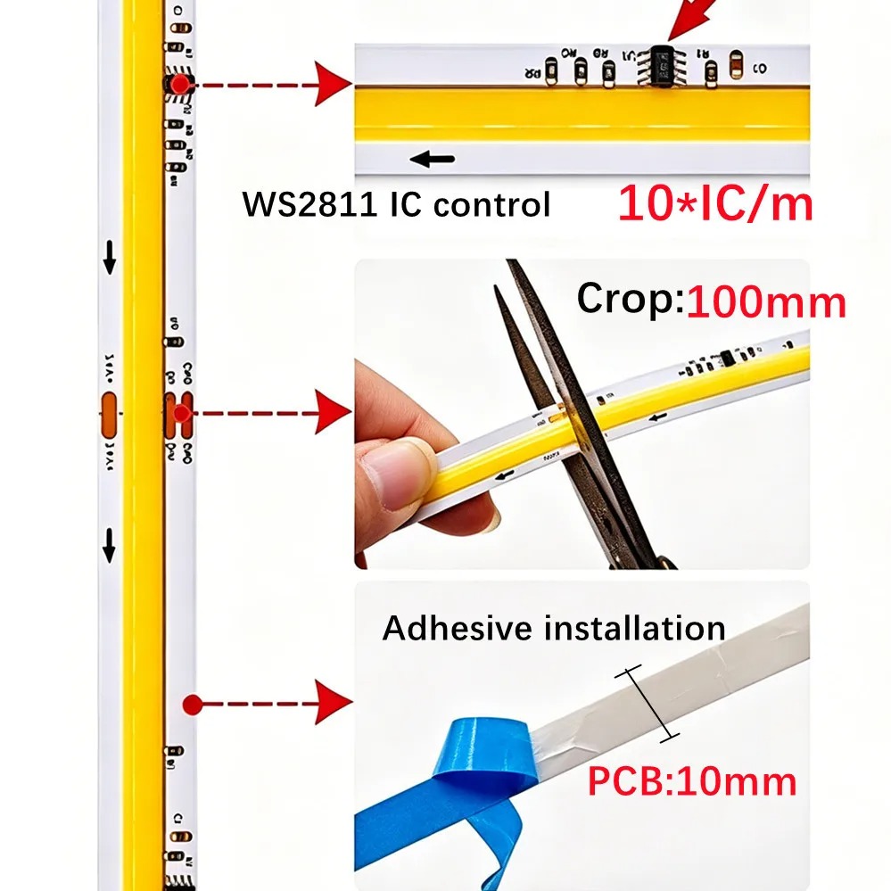 DC24V WS2811 COB LED-Streifen  – Decor Lighting Address Bewertung und Preis