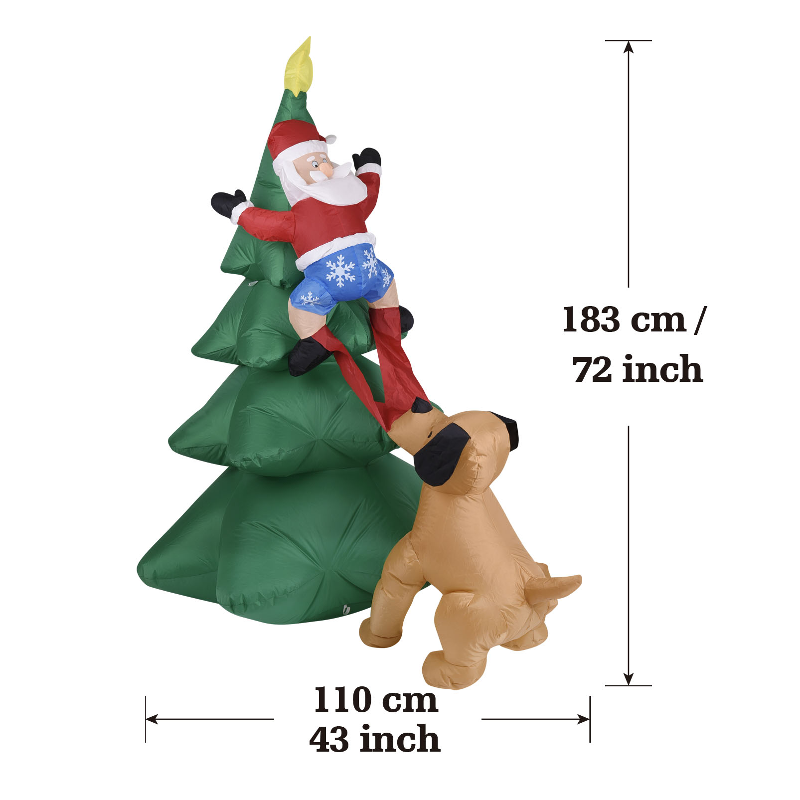 Aufblasbarer Weihnachtshund mi – Home Decor Lighting Tree Bewertung und Preis