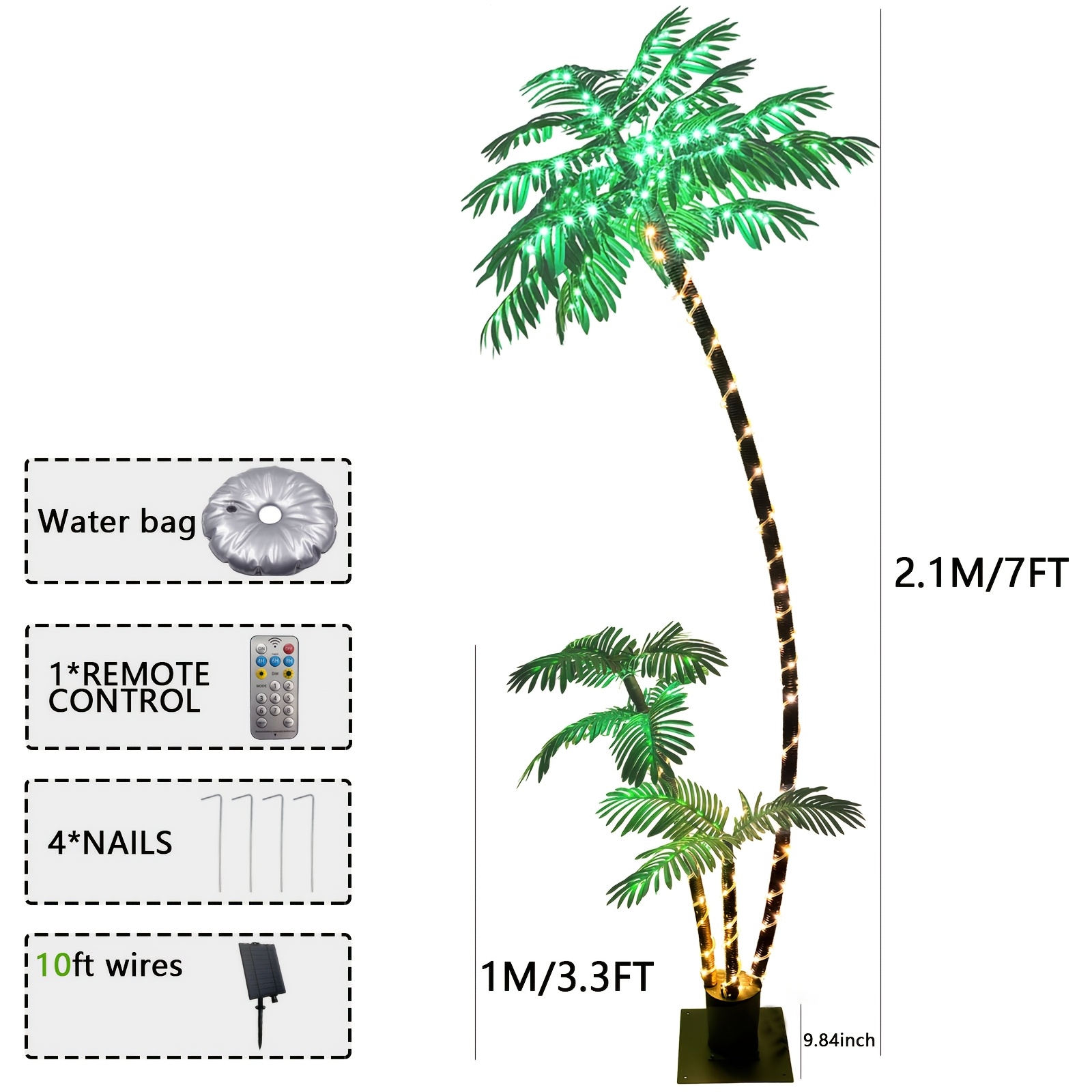7 Fuß solarbeleuchteter künstl – Home Decor Lighting Tree Bewertung und Preis