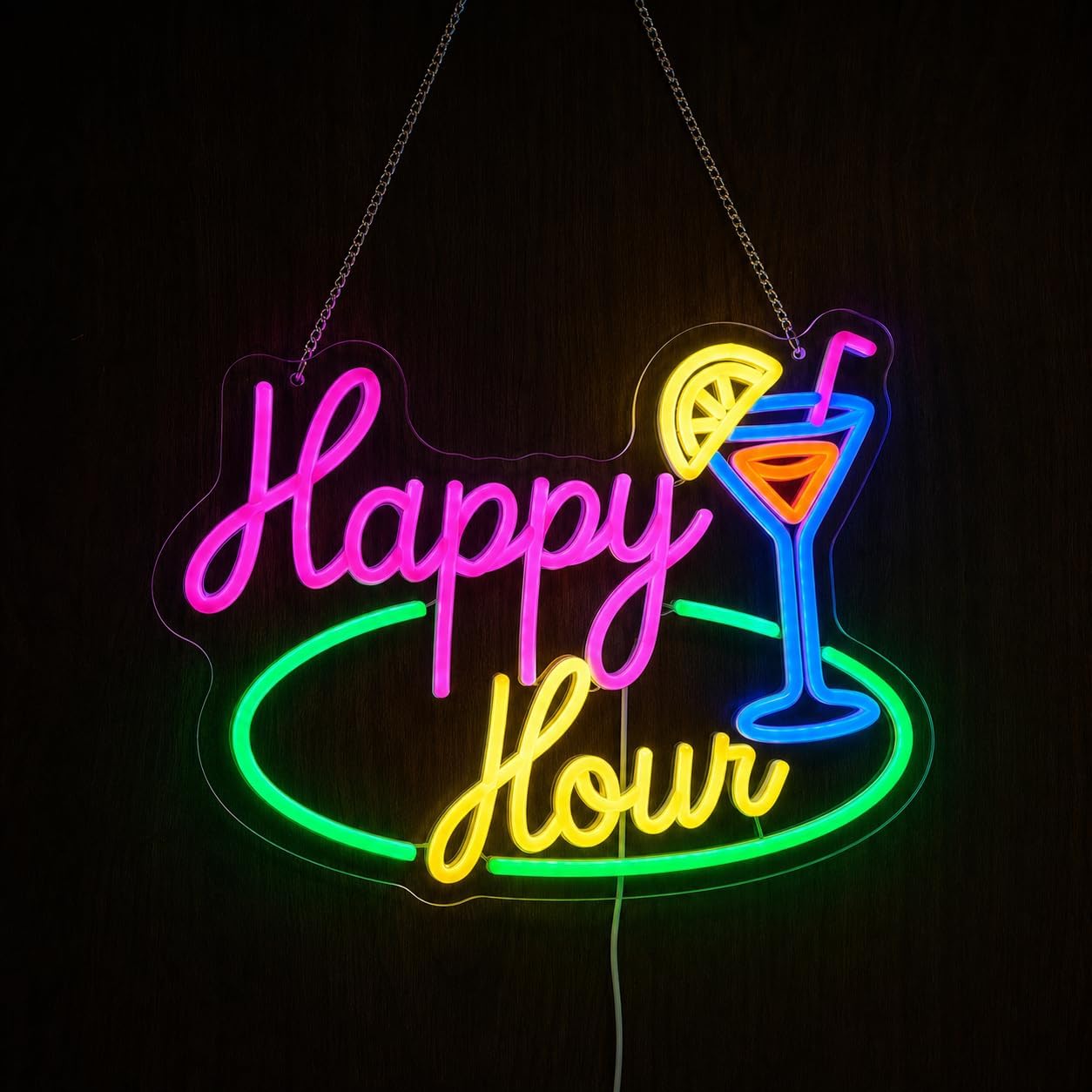 Happy Hour Cocktail LED-Neonsc – Decor Lighting Opening Hours Bewertung und Preis