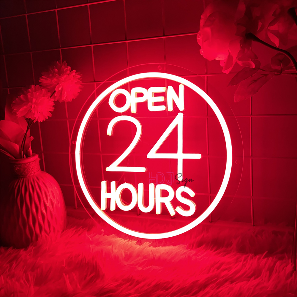Neon-LED-Schilder öffnen 24-St – Decor Lighting Opening Hours Bewertung und Preis