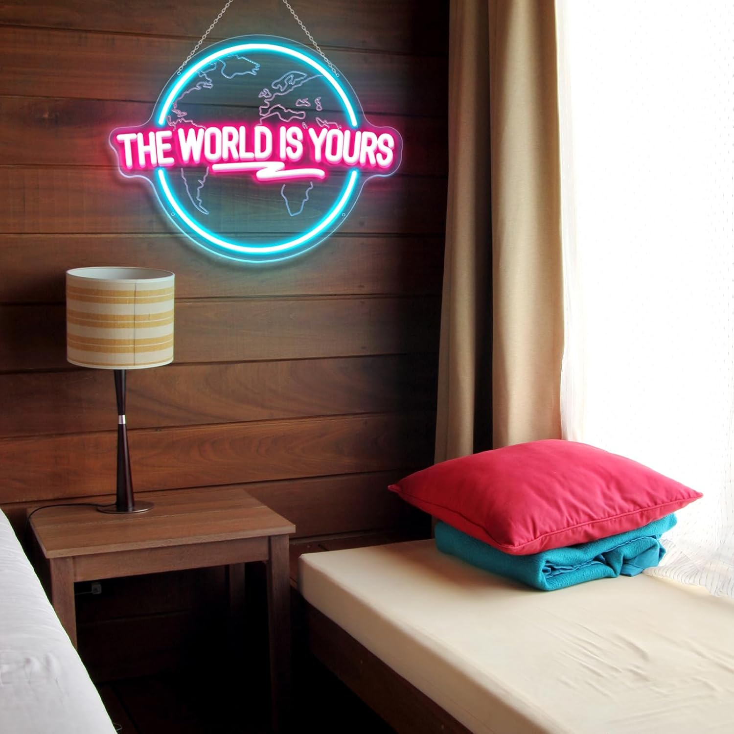 „The World Is Yours“ Neonschil – Lighting World Decor Bewertung und Preis
