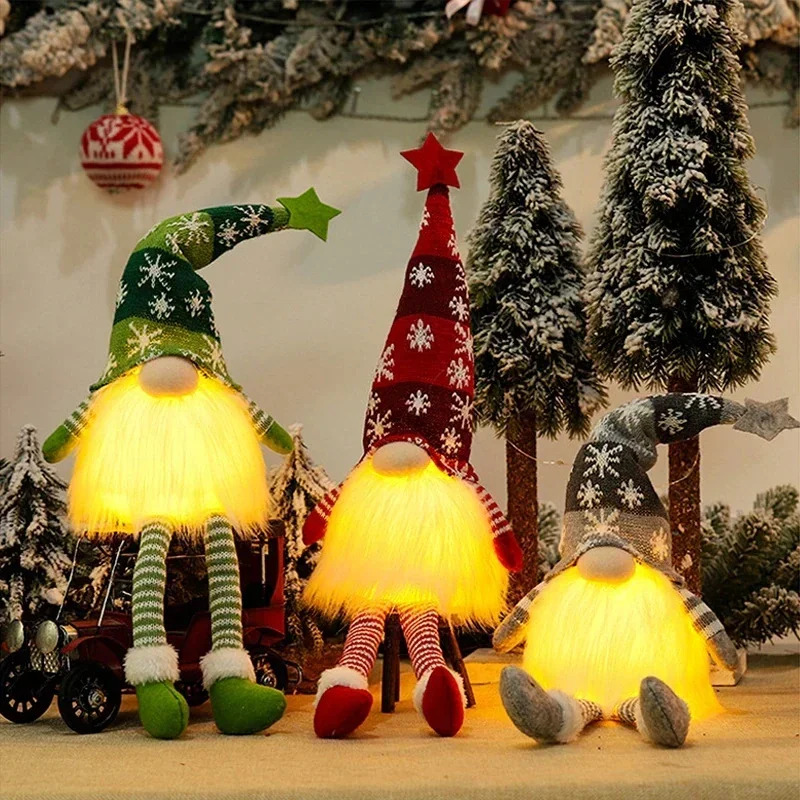 Weihnachten gesichtslose Puppe – Home Decor Lighting Tree Bewertung und Preis