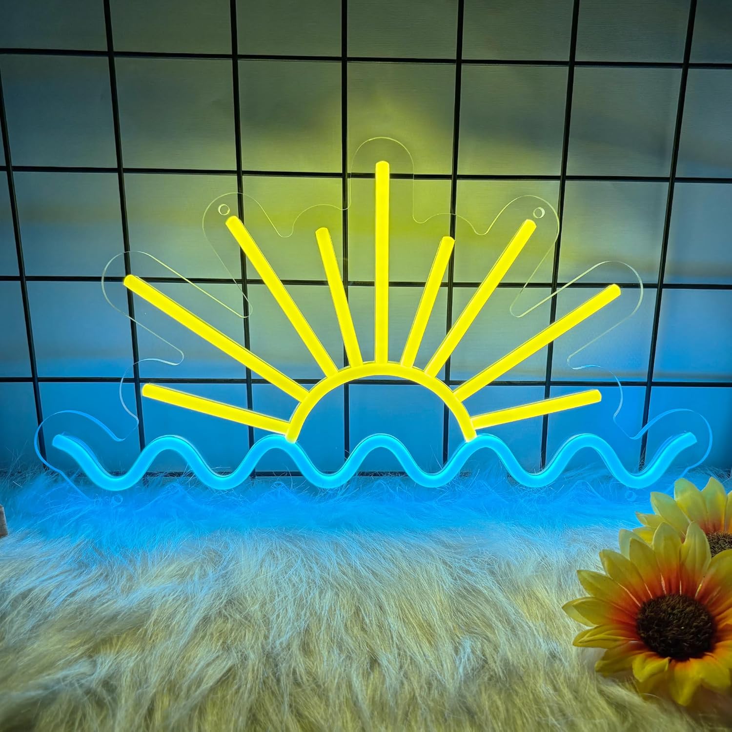 Sonnenaufgang Ozeanwellen Neon – Lighting Decor Sunrise Bewertung und Preis