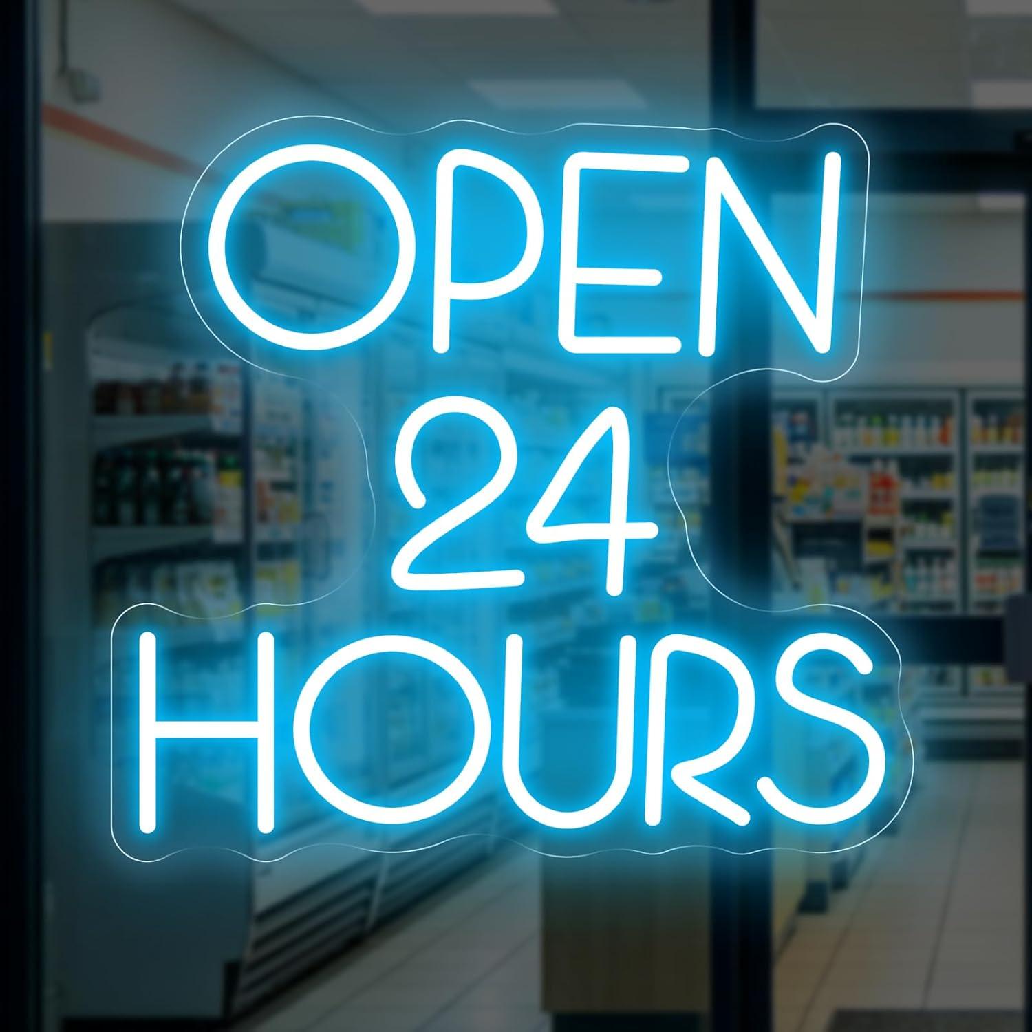 24-Stunden-Neon-Schild mit USB – Decor Lighting Opening Hours Bewertung und Preis