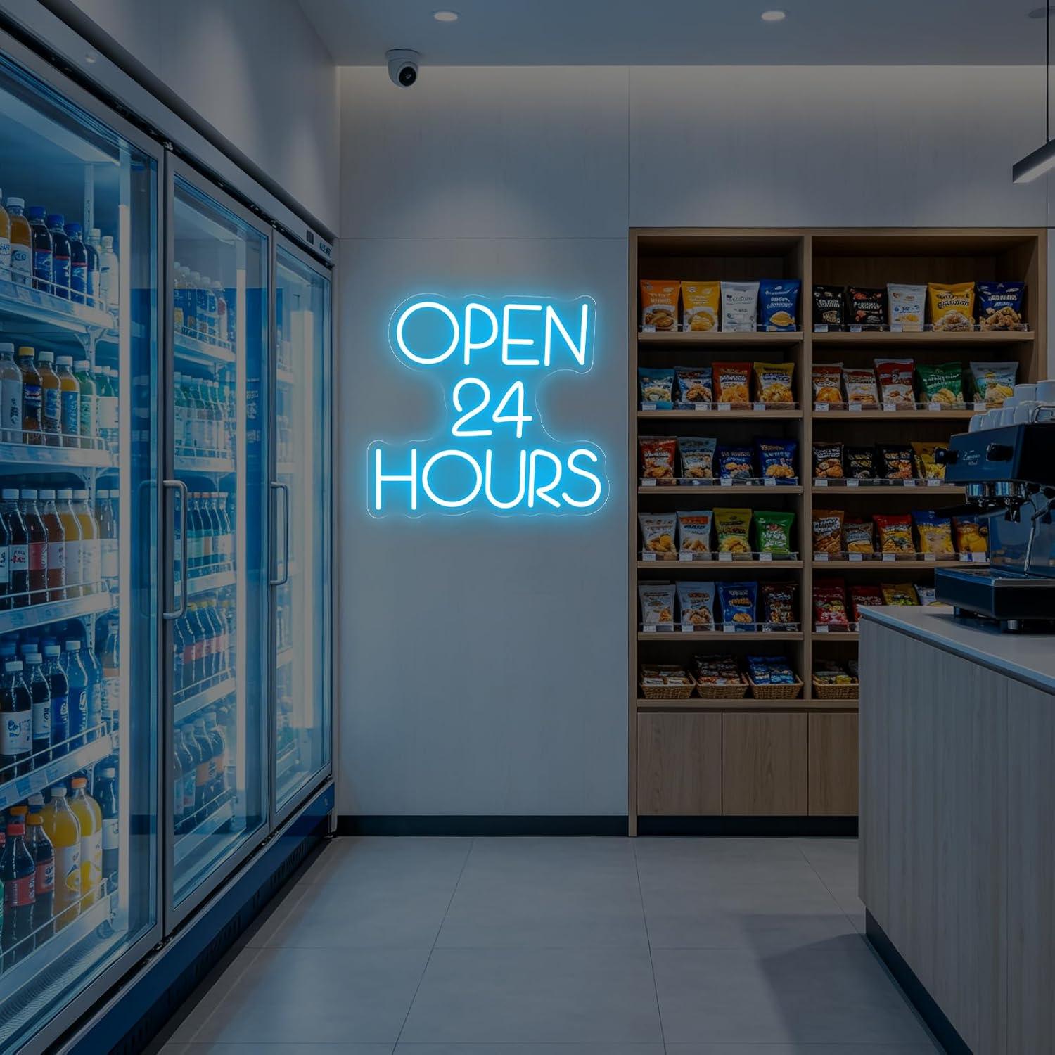 24-Stunden-Neon-Schild mit USB – Decor Lighting Opening Hours Bewertung und Preis