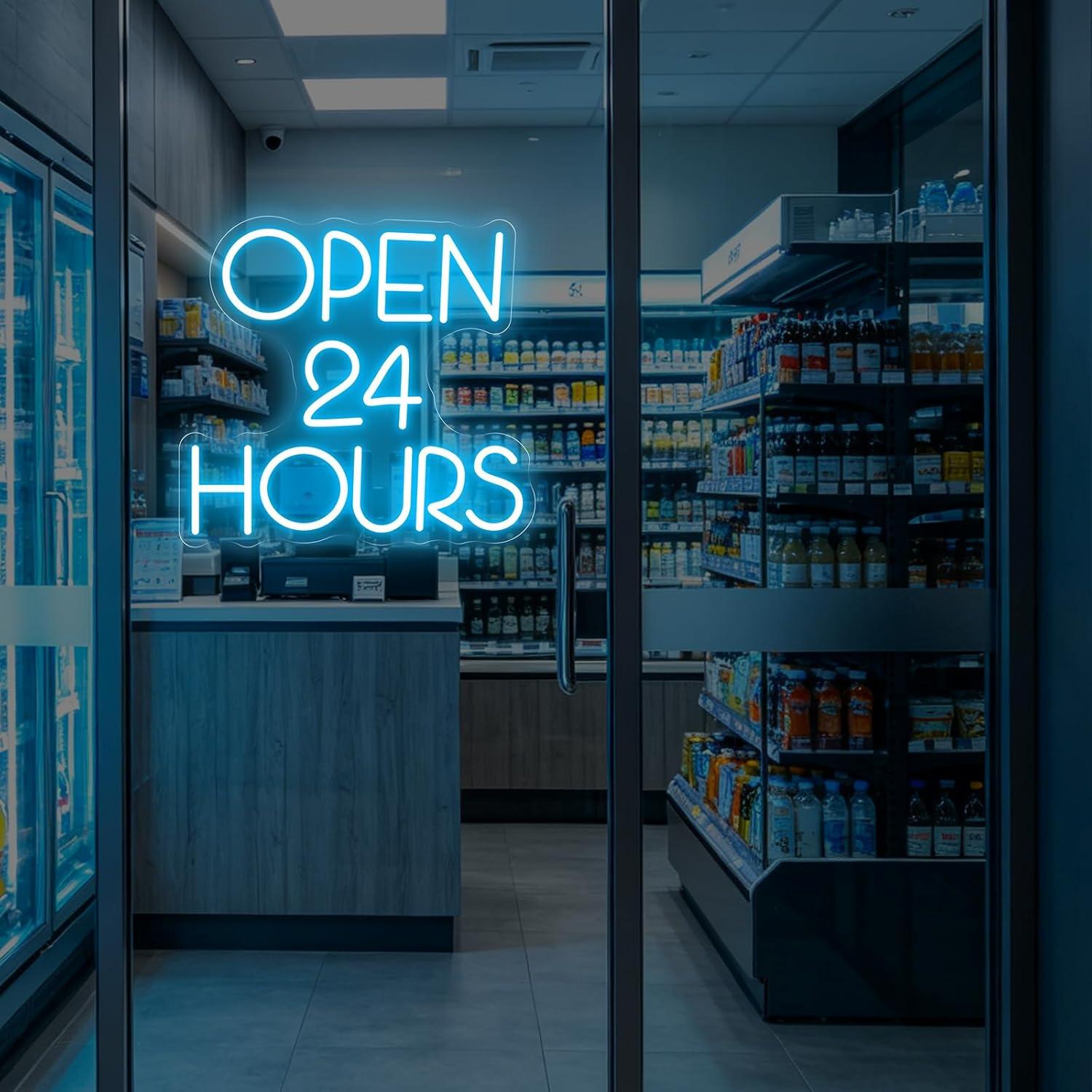 24-Stunden-Neon-Schild mit USB – Decor Lighting Opening Hours Bewertung und Preis