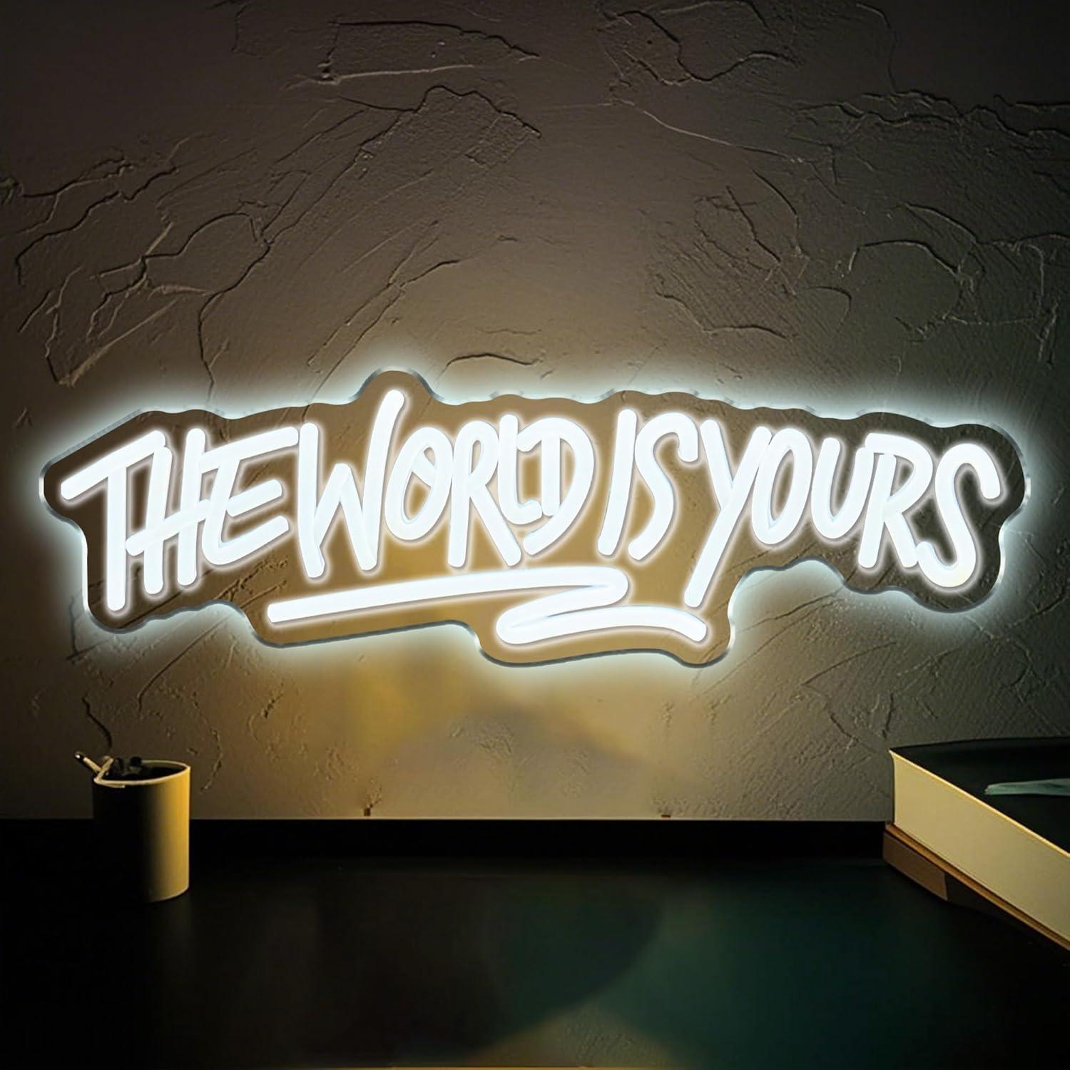 „The World is Yours“ Neonschil – Lighting World Decor Bewertung und Preis
