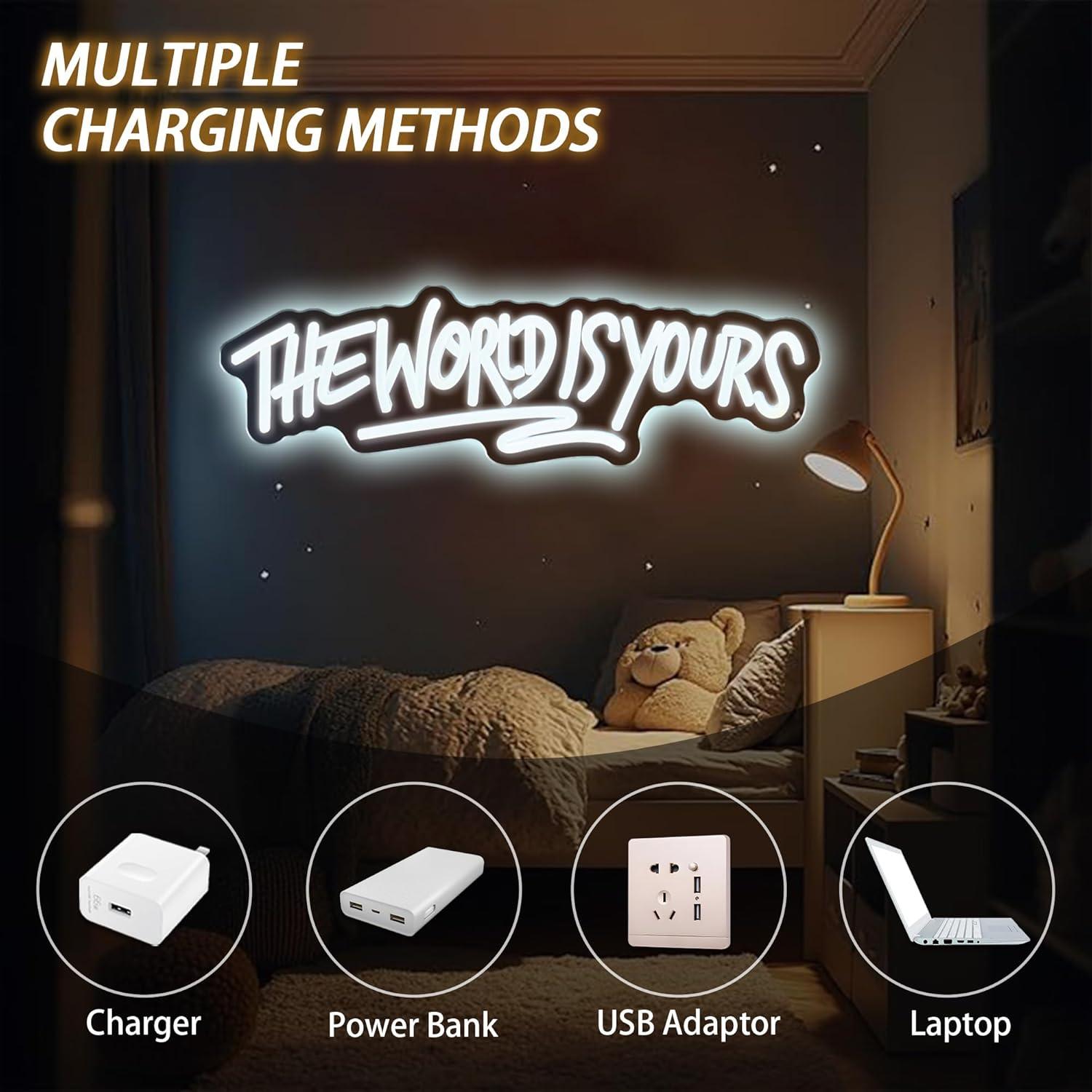 „The World is Yours“ Neonschil – Lighting World Decor Bewertung und Preis