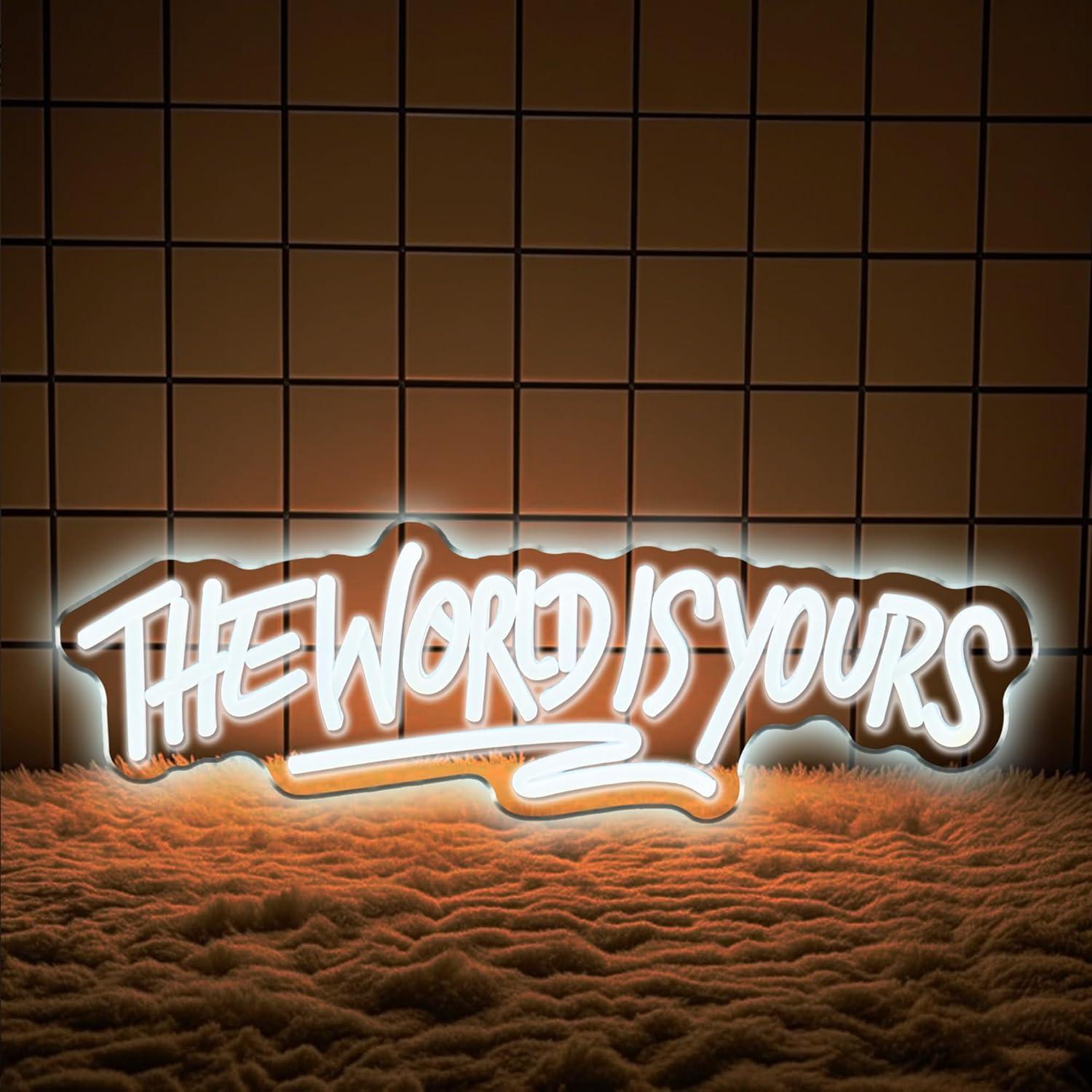 „The World is Yours“ Neonschil – Lighting World Decor Bewertung und Preis