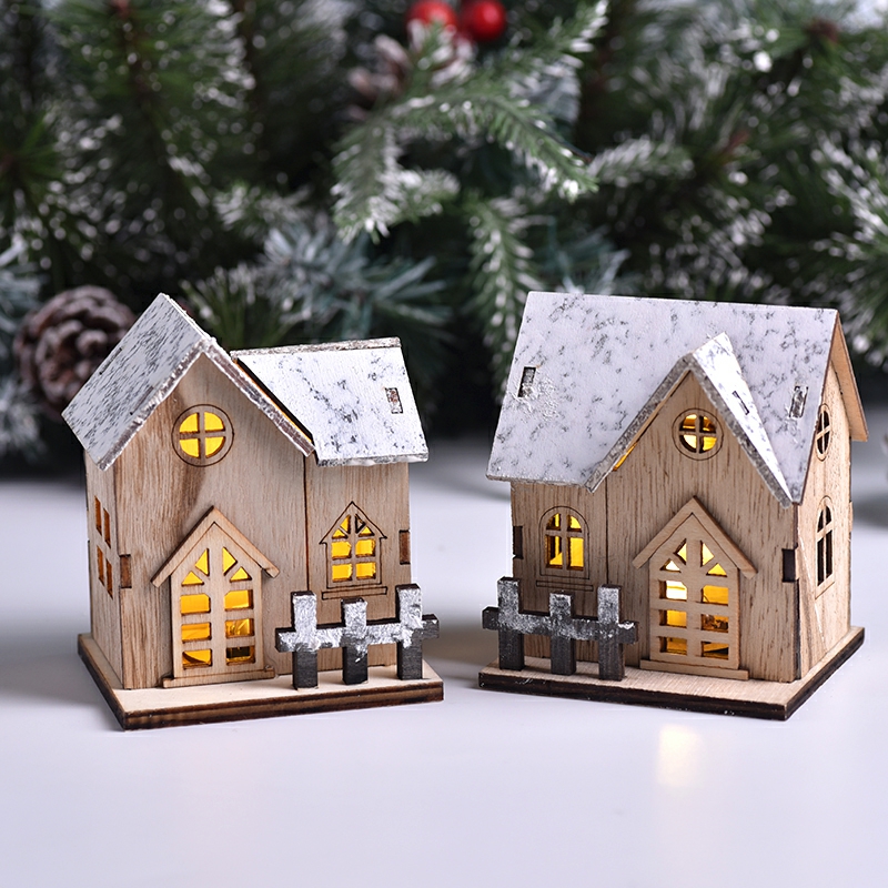 Weihnachten LED Licht Holzhaus – Home Decor Lighting Tree Bewertung und Preis