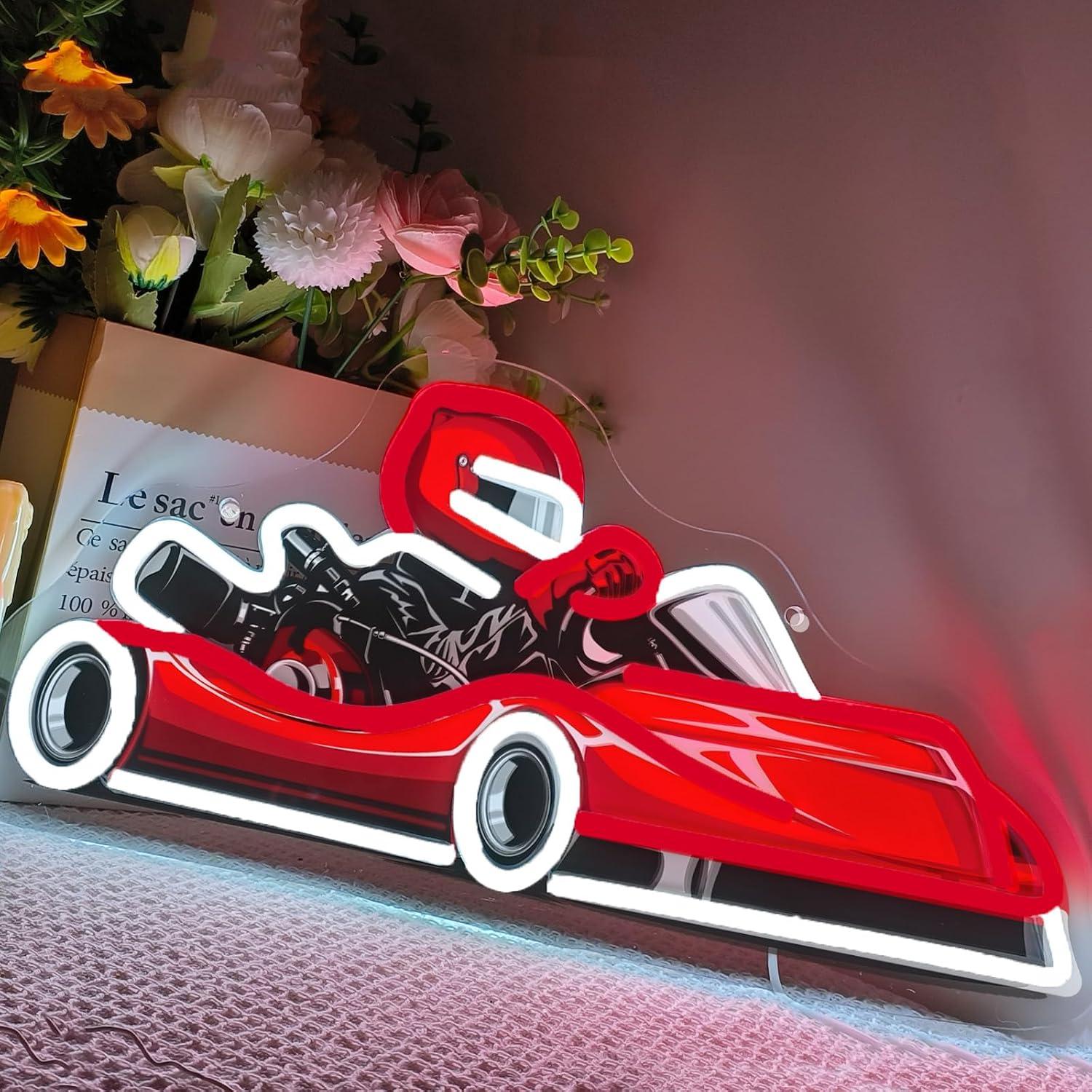 Go-Kart-Rennfahrer Neon-Schild – Decor Kart Lighting Bewertung und Preis