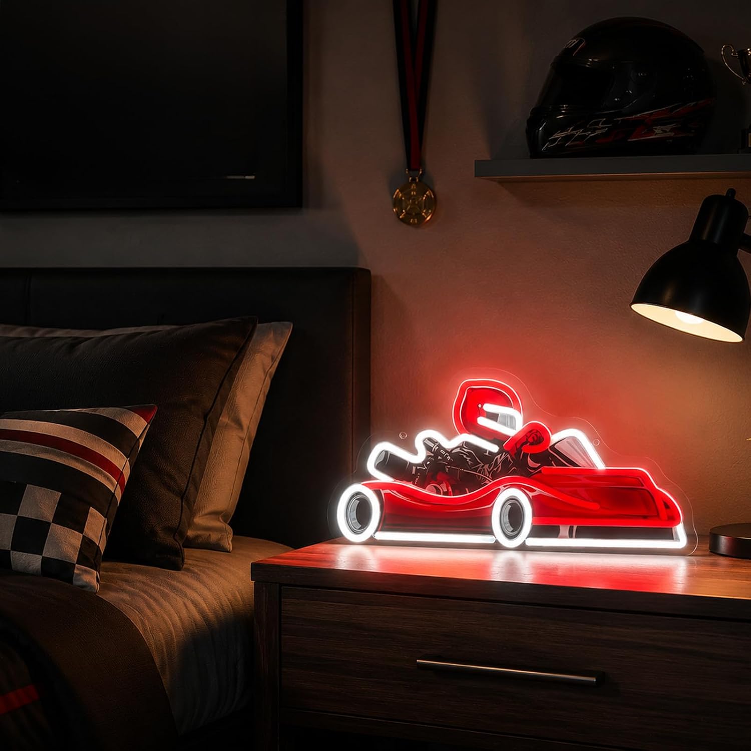 Go-Kart-Rennfahrer LED-Neonsch – Decor Kart Lighting Bewertung und Preis