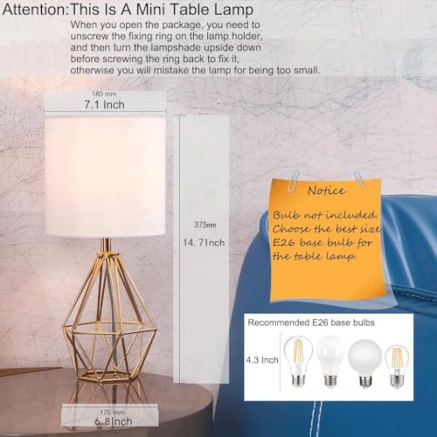 Moderne Hohldesign-Tischlampe  – Geometric Lamp Shade Bewertung und Preis