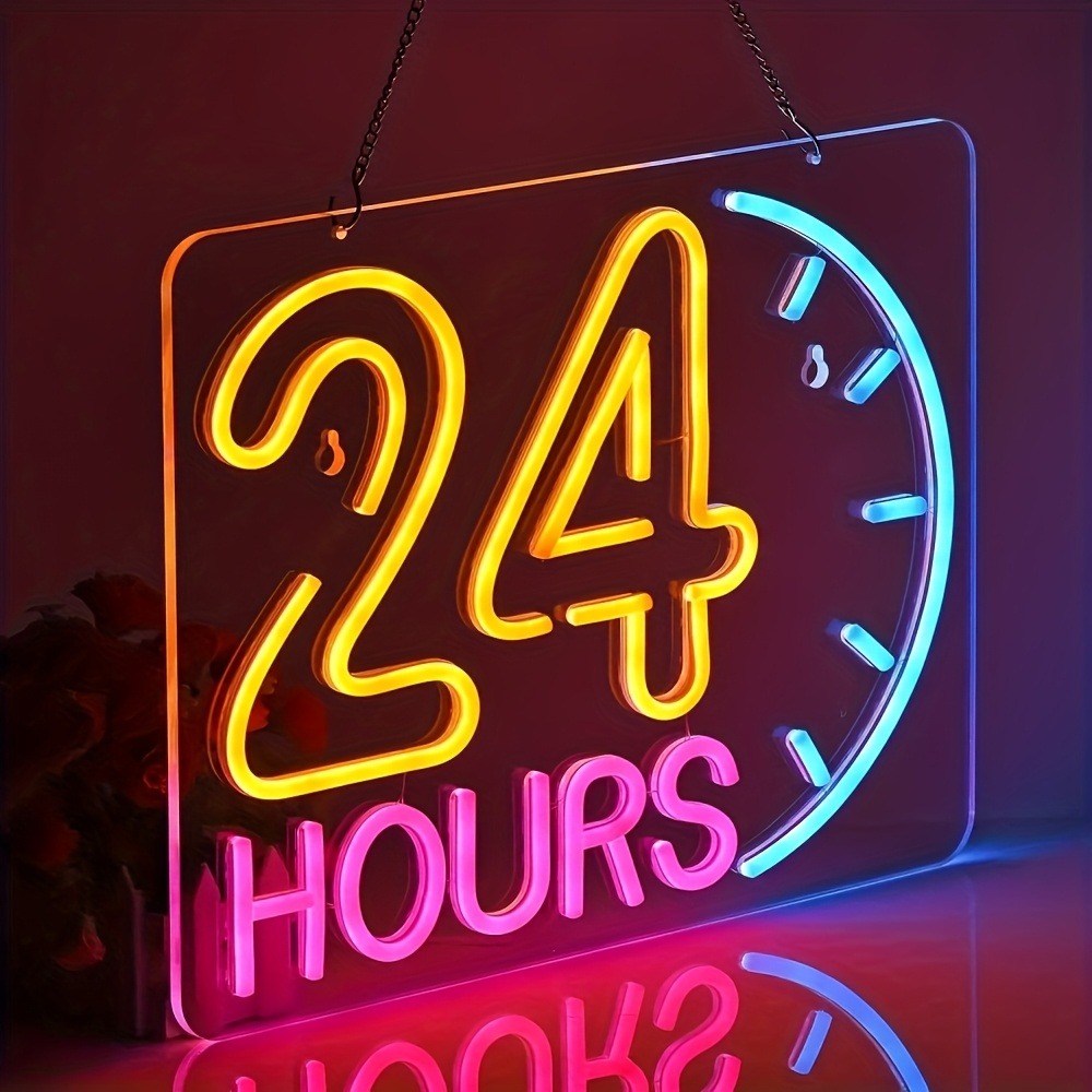 24-Stunden LED-Neonschild, USB – Decor Lighting Opening Hours Bewertung und Preis