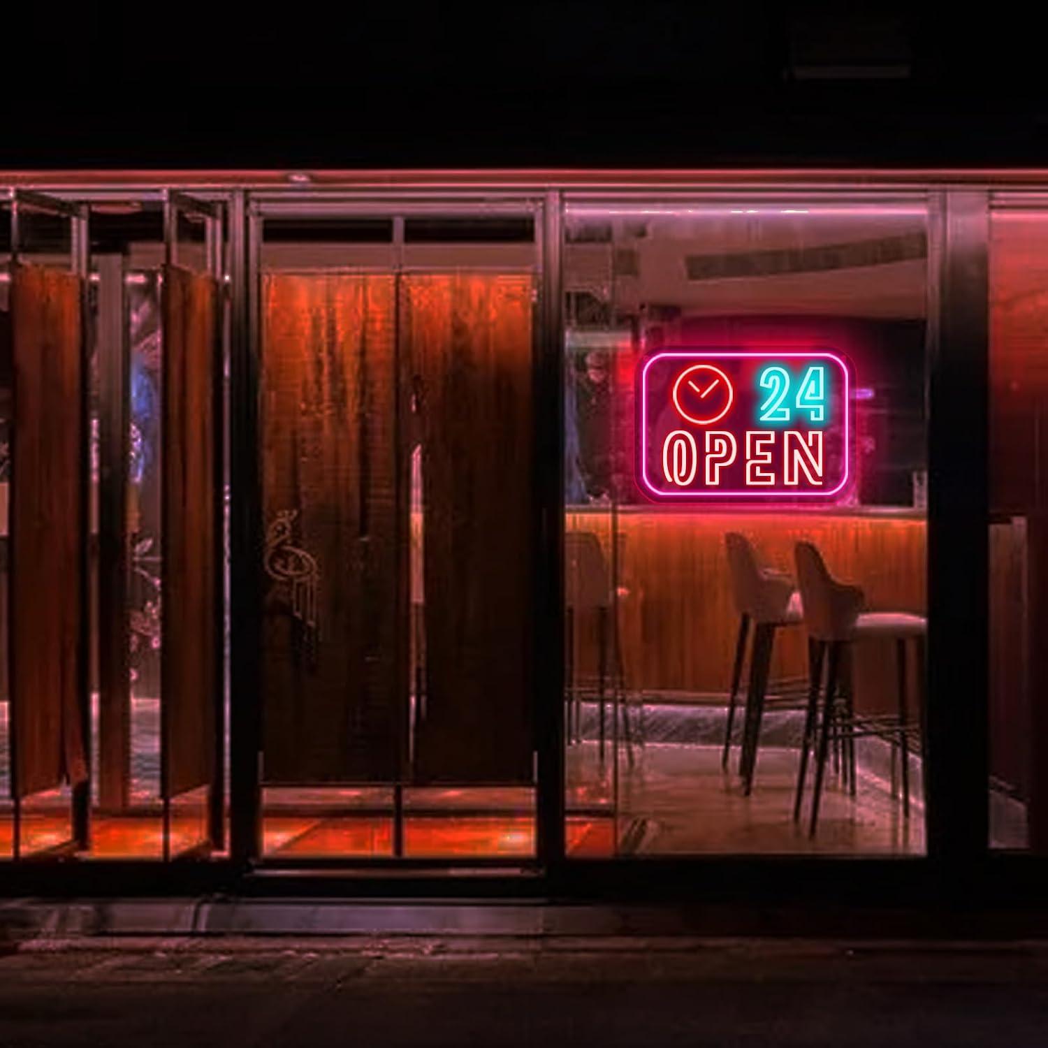 24-Stunden-Neon-Schild mit USB – Decor Lighting Opening Hours Bewertung und Preis